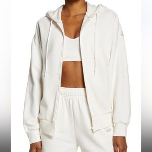 Alo Everyday Zip Hoodie Ivory